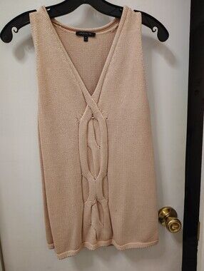 Lafayette 148 Light Pink Knit Sleeveless Top